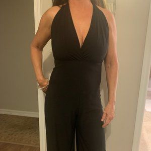 NEW Black wide leg backless pantsuit